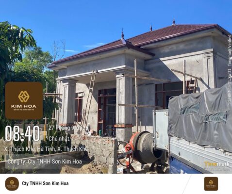 Sơn Kim Hoa Hà Tĩnh giao hàng đến công trình