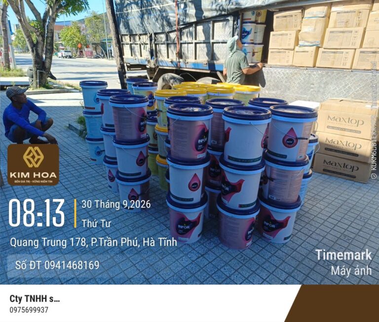 Nhập kho sơn Infor tại Sơn Kim Hoa Hà Tĩnh