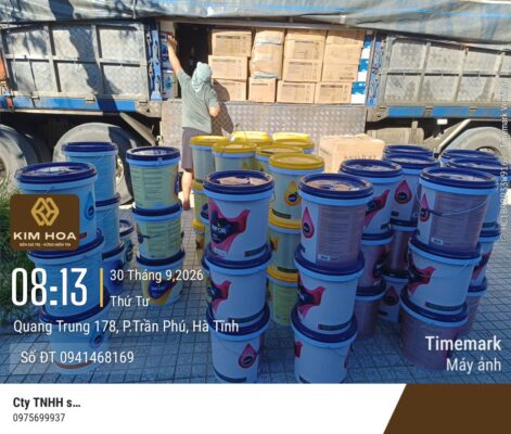 Sơn Kim Hoa nhập hàng mới về kho phục vụ khách hàng Hà Tĩnh