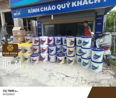 Sơn INFOR được chuẩn bị và vận chuyển phục vụ hệ thống đại lý tại Lộc Hà và Hương Khê – Hà Tĩnh.