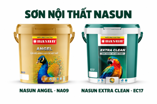 Sơn nội thất Nasun Angel NA09 và Extra Clean EC17