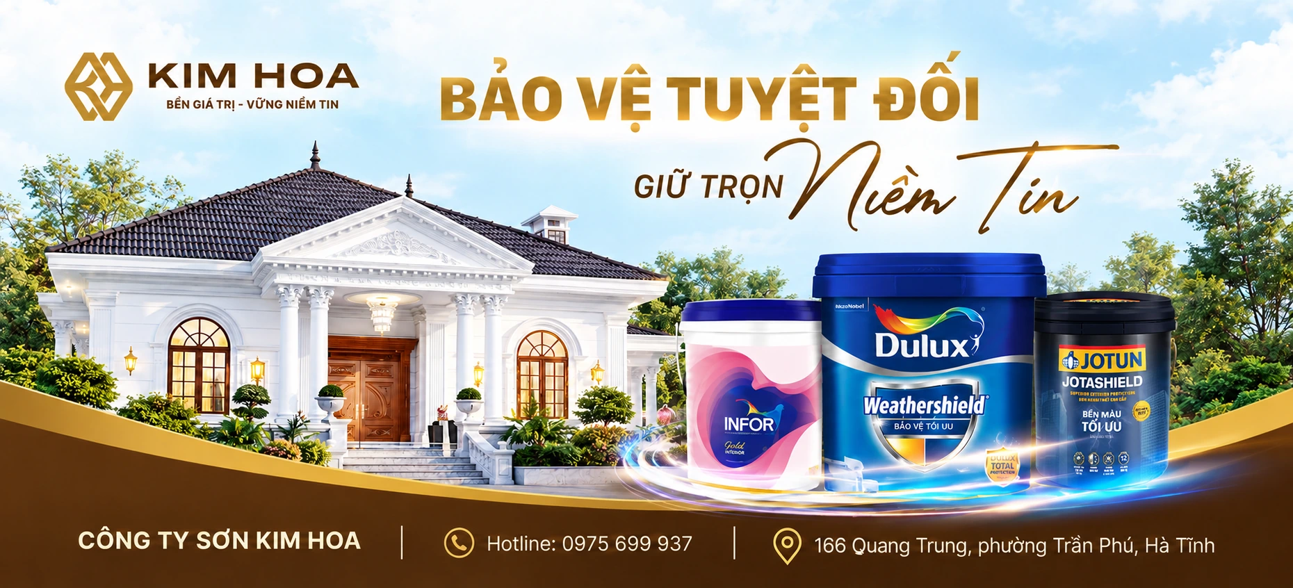 Sơn Kim Hoa – Infor, Dulux và Jotun cho ngôi nhà bền đẹp