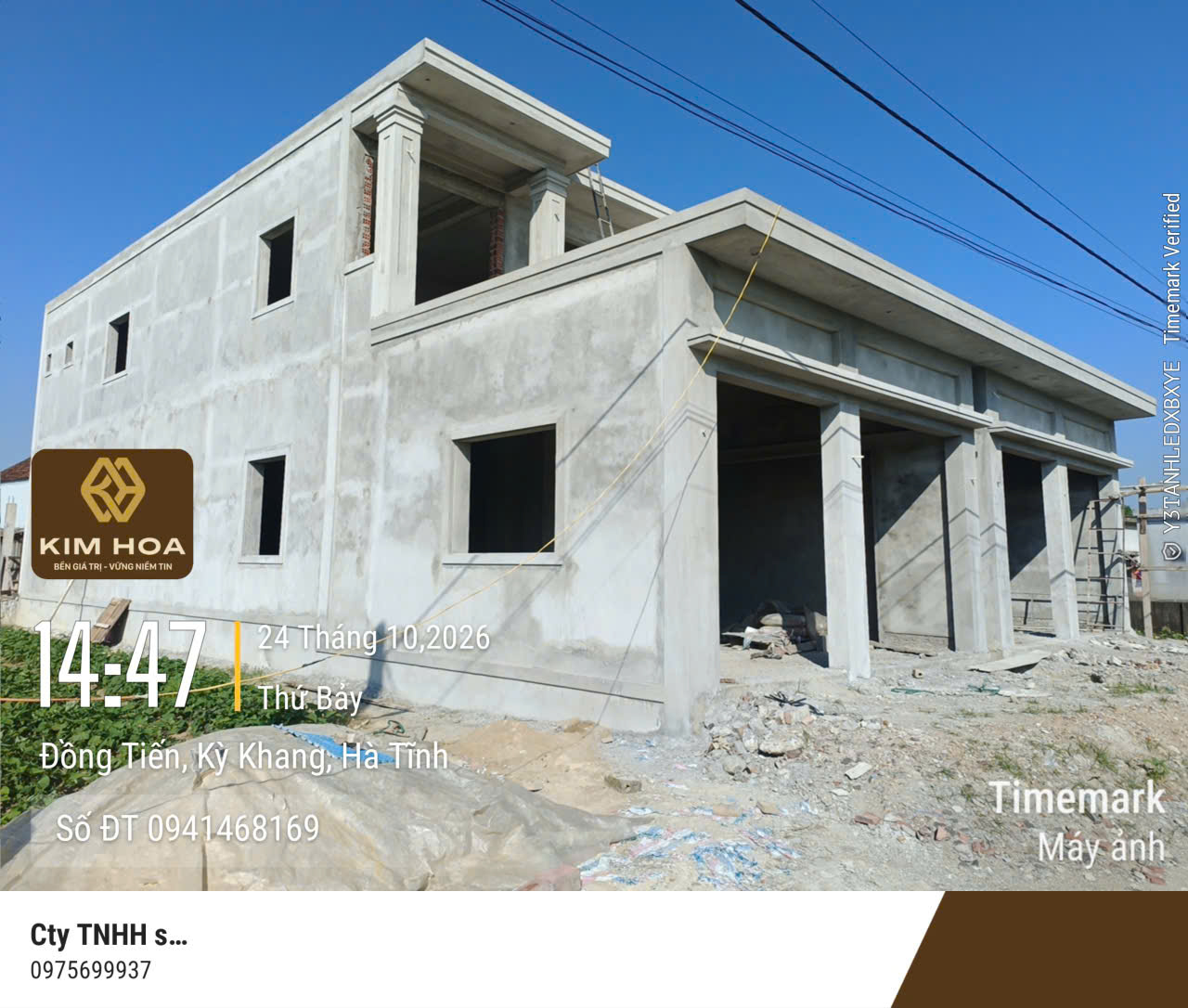 Một góc công trình đang xây dựng được Kim Hoa ghi nhận ngày 24/10/2026