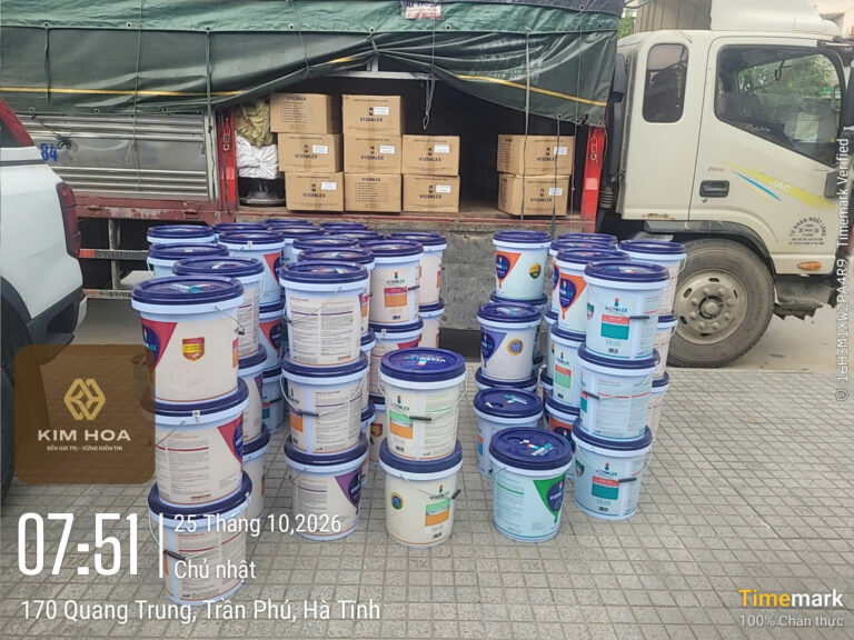 Chuyến hàng sơn Visenlex tại Hà Tĩnh về Công ty sơn Kim Hoa ngày 25/10/2026