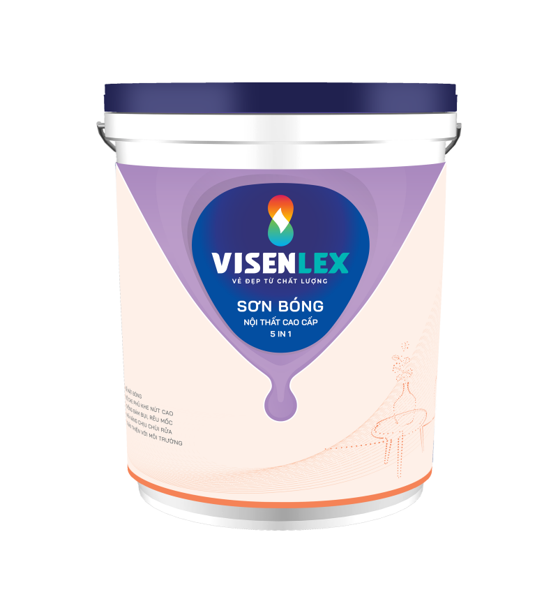 SƠN BÓNG NỘI THẤT CAO CẤP 5IN1 Visenlex
