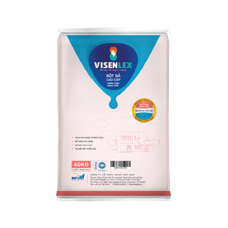 BỘT BẢ CAO CẤP CHỐNG THẤM NGOẠI THẤT Visenlex